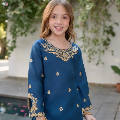 Ruhi-Embroidered-2 Piece Kids Set