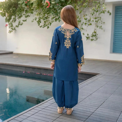 Ruhi-Embroidered-2 Piece Kids Set