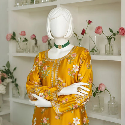 Saba-Embroidered Farshi-4 Piece Set