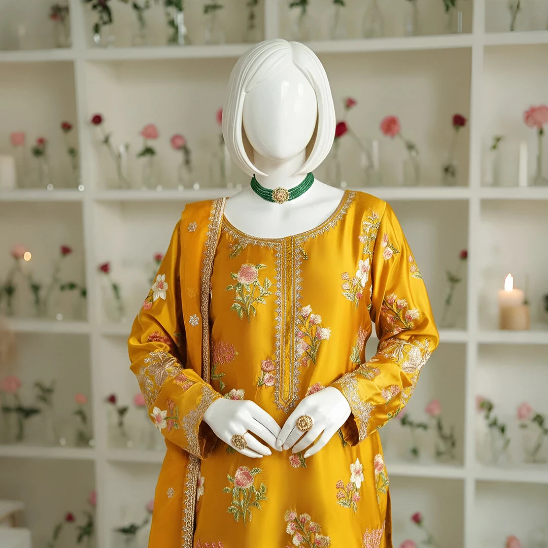 Saba-Embroidered Farshi-4 Piece Set