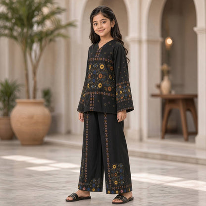 Sadaf-Floral Print-2 Piece Kids Set