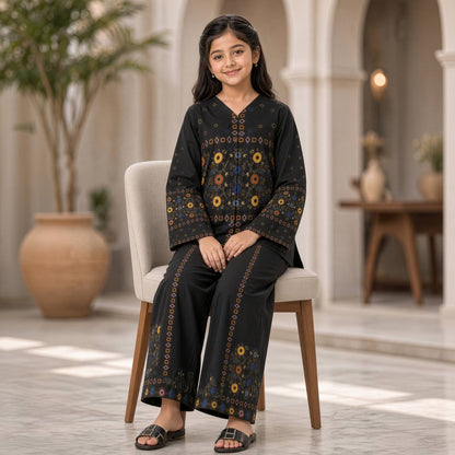 Sadaf-Floral Print-2 Piece Kids Set