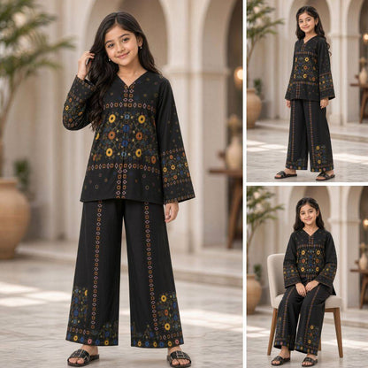 Sadaf-Floral Print-2 Piece Kids Set