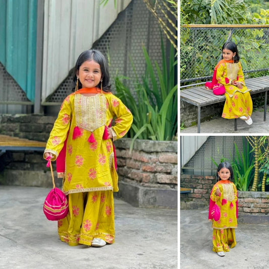 Sofia-Embroidered-4 Piece Kids Set