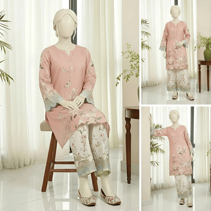 Florin – Pinkish Printed Floral Set