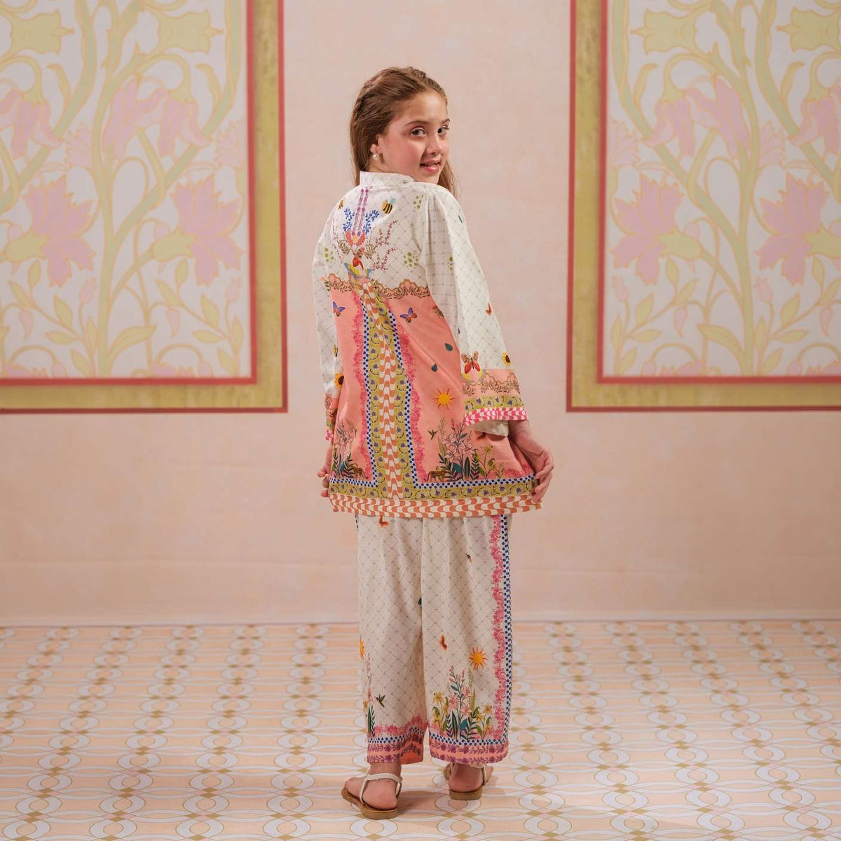 Surovi-Floral Print-2 Piece Kids Set