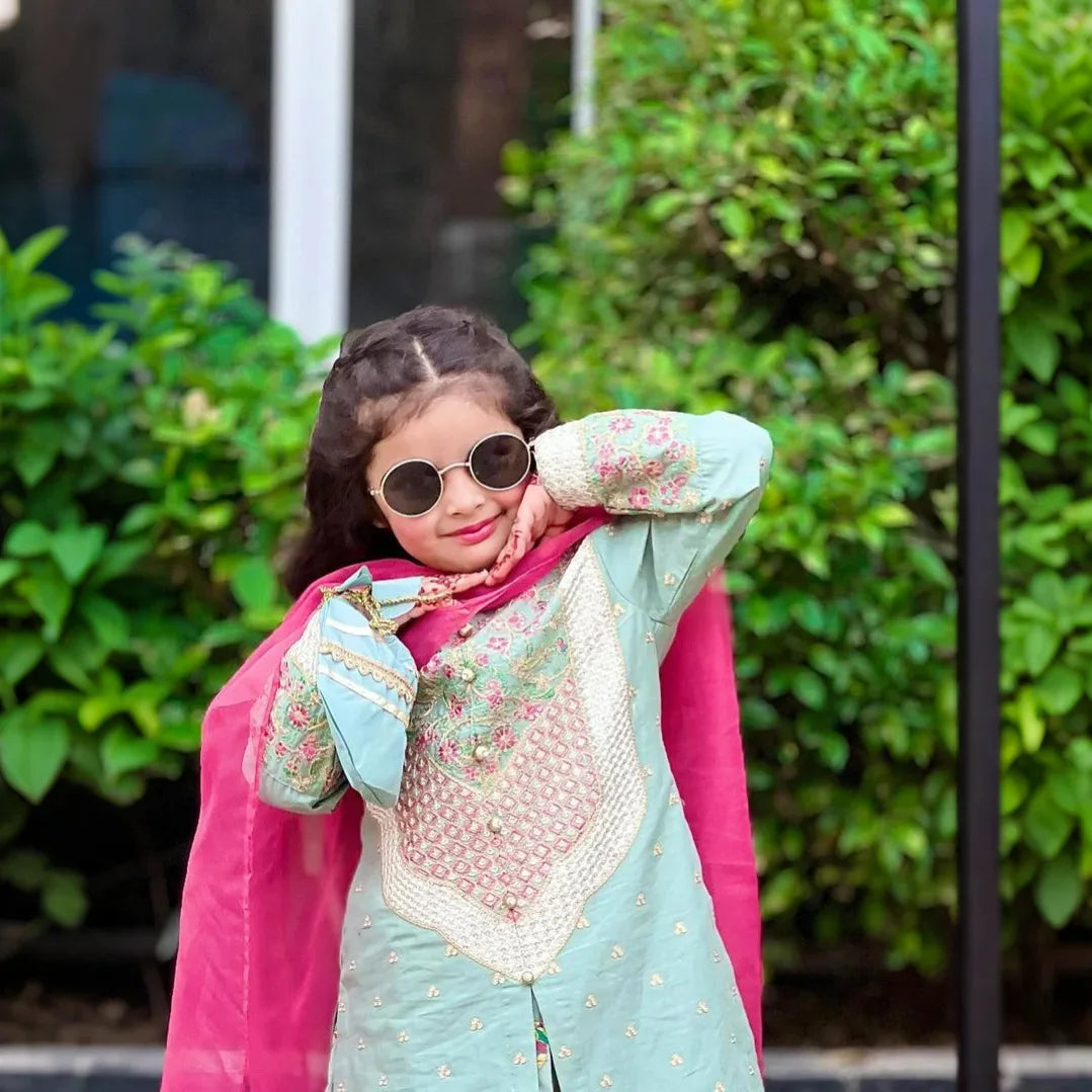 Tooba-Embroidered-4 Piece Kids Set