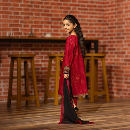Kiyana - Embroidered Kids’ Cotton Suit Set