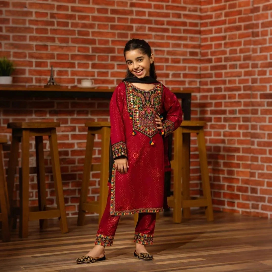 Kiyana-Embroidered-3 Piece Kids Set