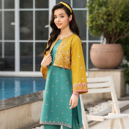 Zafira-Embroidered-3 Piece Kids Set