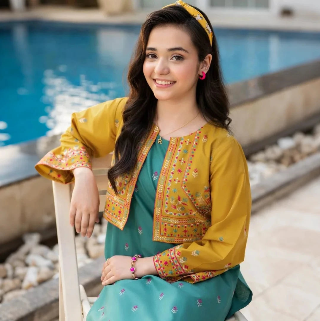 Zafira-Embroidered-3 Piece Kids Set