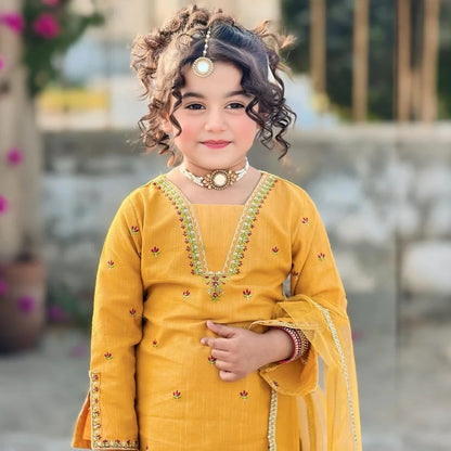 Zainab-Embroidered-3 Piece Kids Set