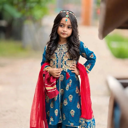 Zareen-Floral Print-4 Piece Kids Set