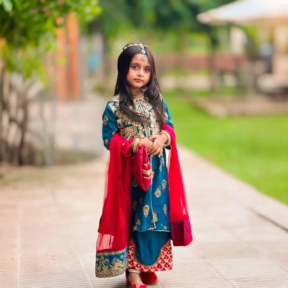 Zareen-Floral Print-4 Piece Kids Set