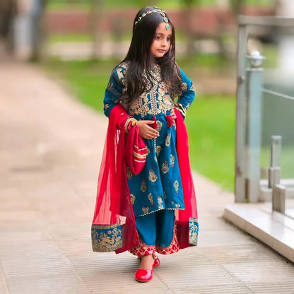 Zareen-Floral Print-4 Piece Kids Set