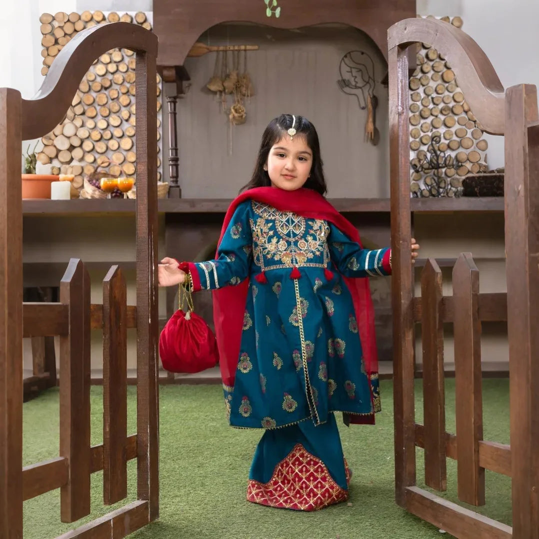Zareen-Floral Print-4 Piece Kids Set