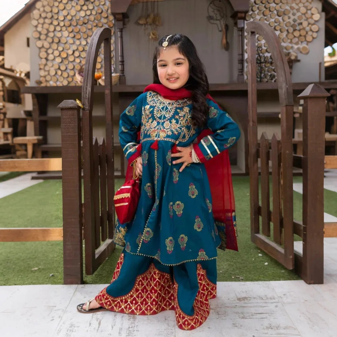 Zareen-Floral Print-4 Piece Kids Set
