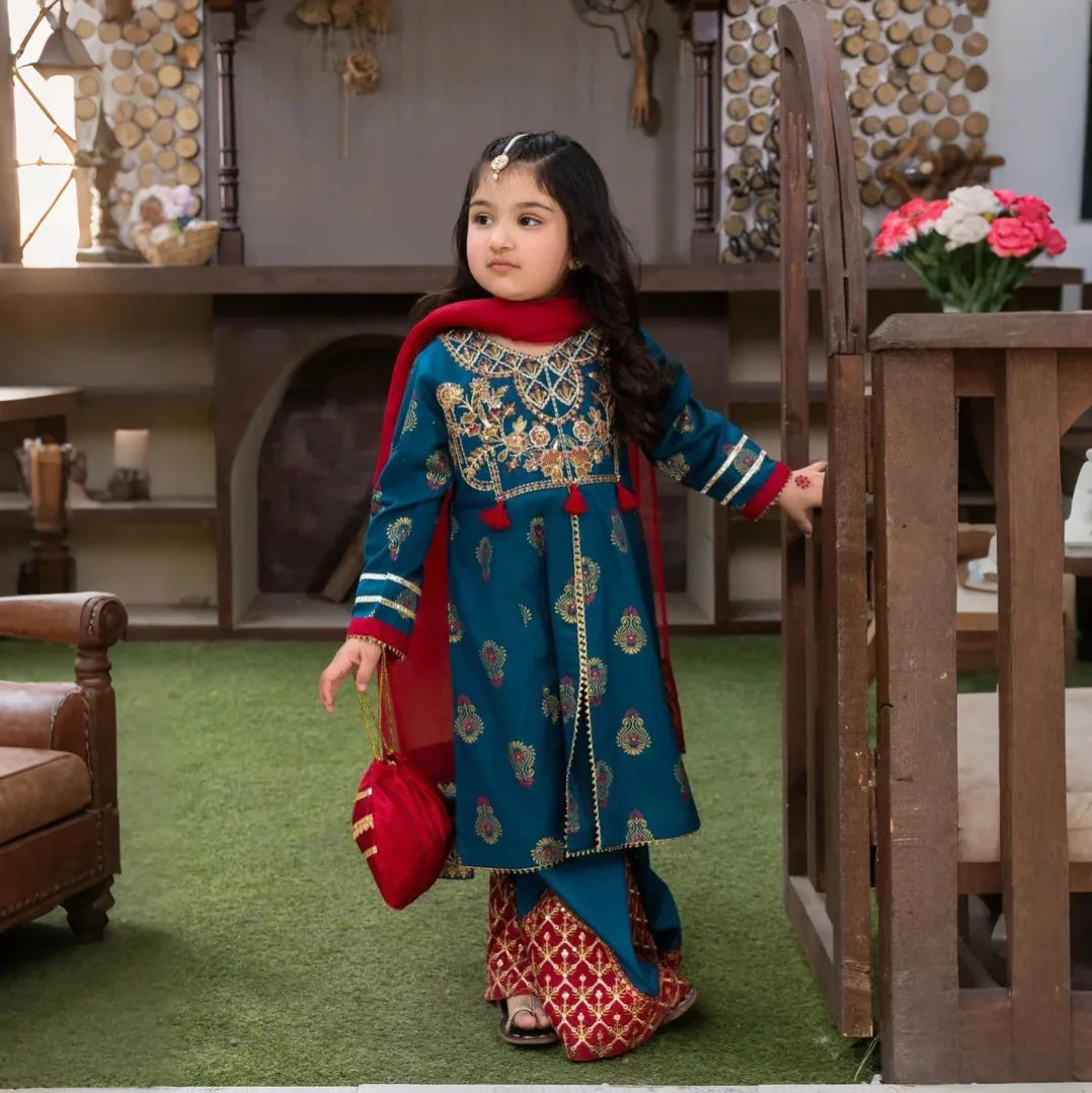 Zareen-Floral Print-4 Piece Kids Set