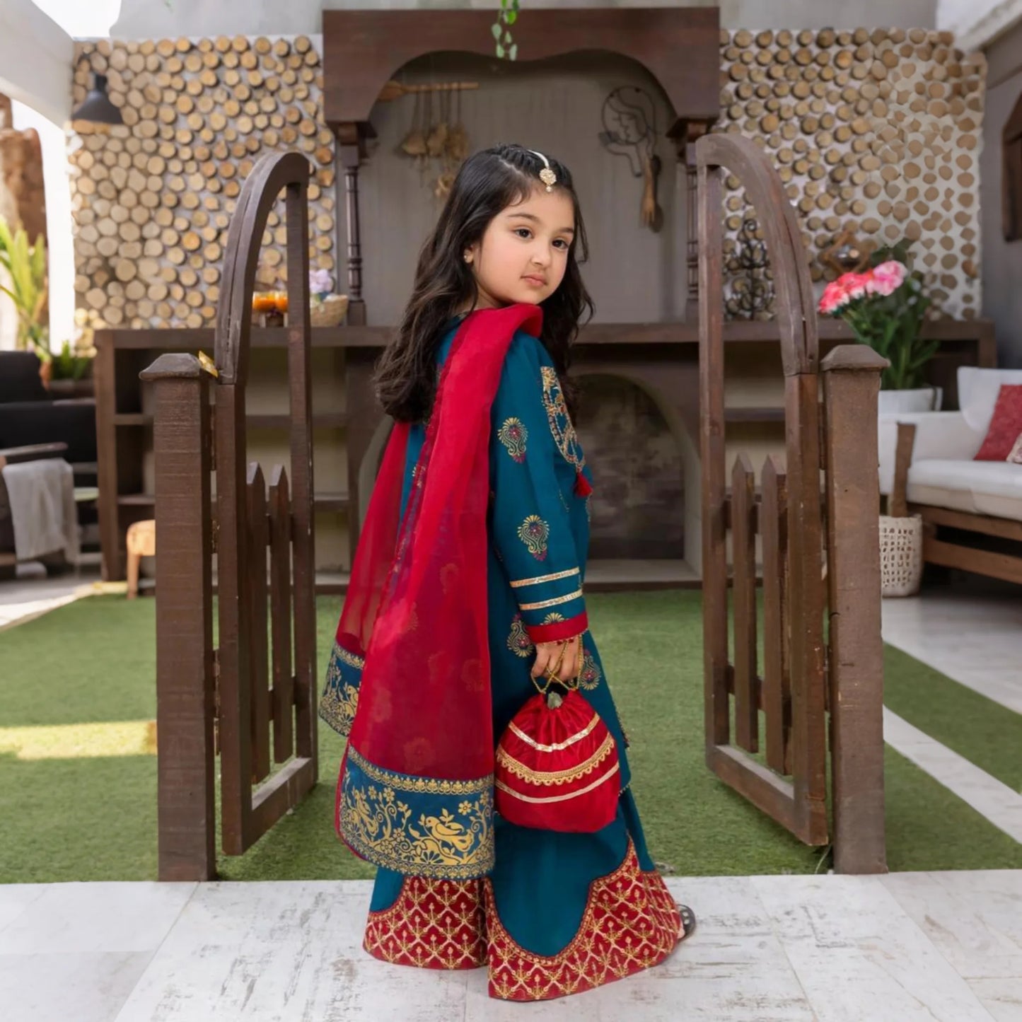 Zareen-Floral Print-4 Piece Kids Set