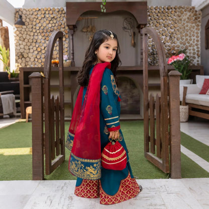 Zareen-Floral Print-4 Piece Kids Set