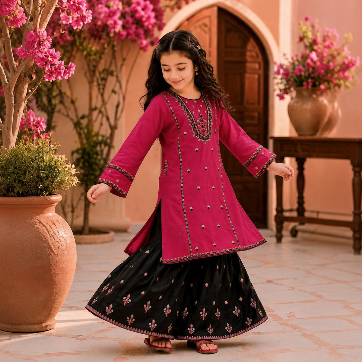 Zunaira-Gharara-2 Piece Kids Set