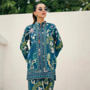 Blue Floral Digital Printed Co-Ord Set