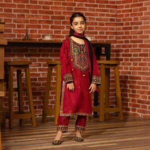 Kiyana - Embroidered Kids’ Cotton Suit Set