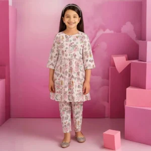 Pushpita – Floral Print Kids Suit